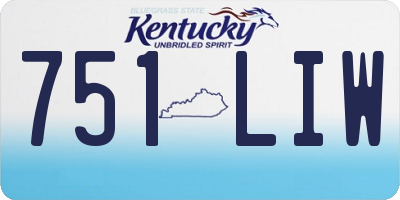 KY license plate 751LIW