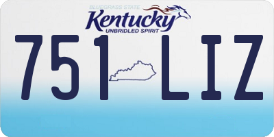 KY license plate 751LIZ