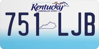 KY license plate 751LJB