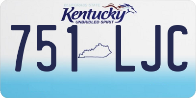 KY license plate 751LJC