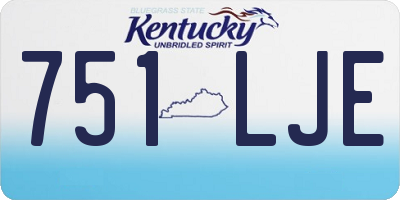 KY license plate 751LJE