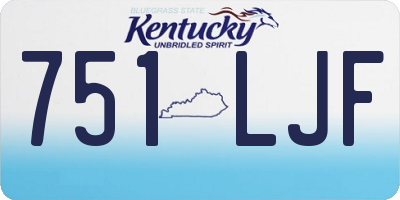 KY license plate 751LJF