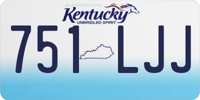 KY license plate 751LJJ