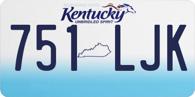 KY license plate 751LJK
