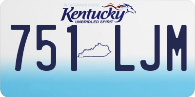 KY license plate 751LJM