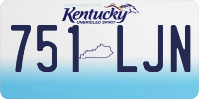 KY license plate 751LJN