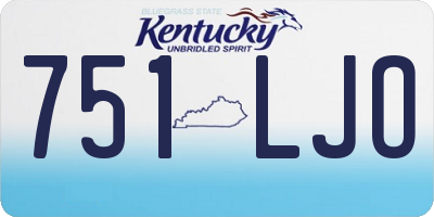 KY license plate 751LJO