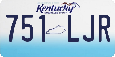 KY license plate 751LJR