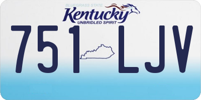 KY license plate 751LJV
