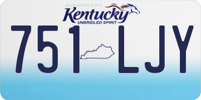 KY license plate 751LJY