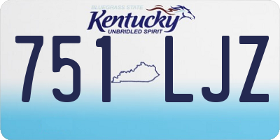 KY license plate 751LJZ