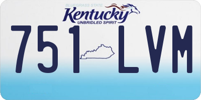 KY license plate 751LVM