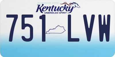 KY license plate 751LVW