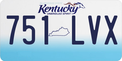 KY license plate 751LVX