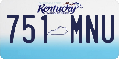 KY license plate 751MNU