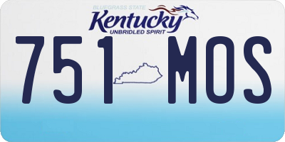 KY license plate 751MOS