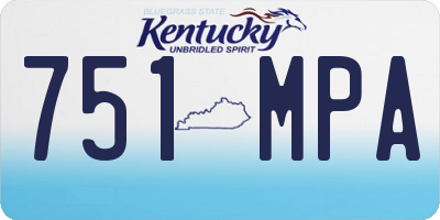 KY license plate 751MPA