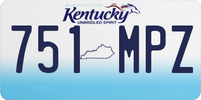 KY license plate 751MPZ