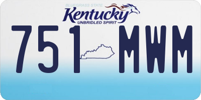 KY license plate 751MWM