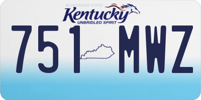 KY license plate 751MWZ