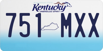 KY license plate 751MXX