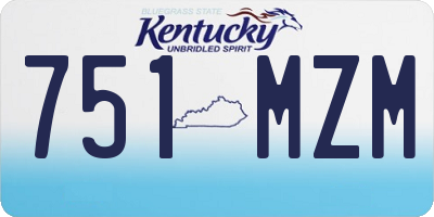 KY license plate 751MZM