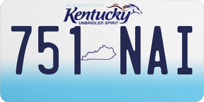 KY license plate 751NAI
