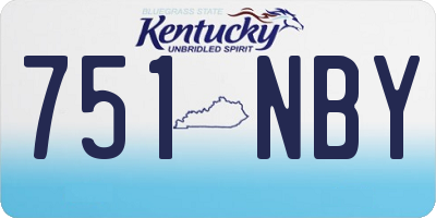 KY license plate 751NBY