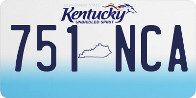 KY license plate 751NCA