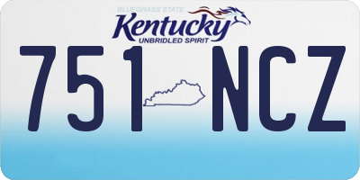 KY license plate 751NCZ
