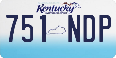 KY license plate 751NDP