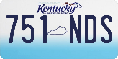 KY license plate 751NDS