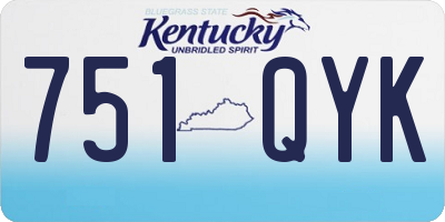 KY license plate 751QYK