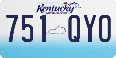 KY license plate 751QYO