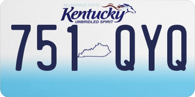 KY license plate 751QYQ