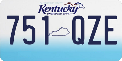 KY license plate 751QZE