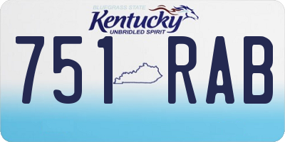 KY license plate 751RAB