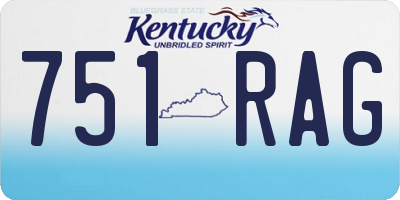 KY license plate 751RAG