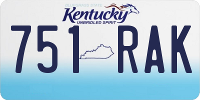 KY license plate 751RAK