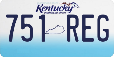 KY license plate 751REG