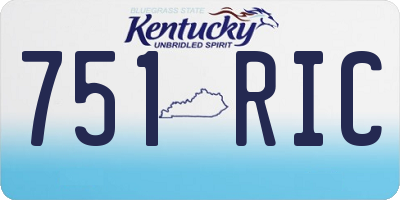 KY license plate 751RIC