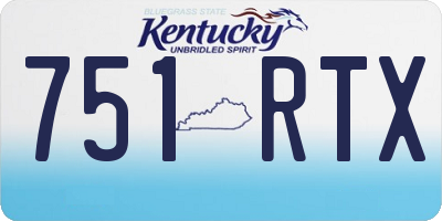 KY license plate 751RTX