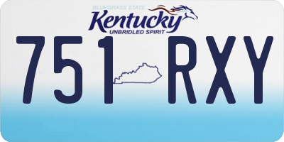 KY license plate 751RXY