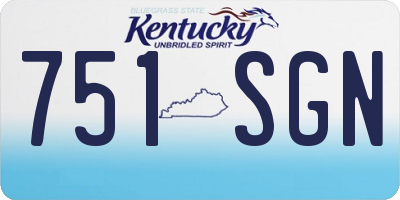 KY license plate 751SGN