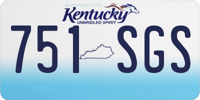 KY license plate 751SGS