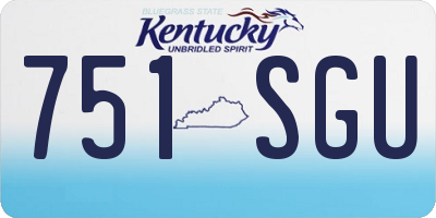 KY license plate 751SGU