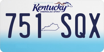 KY license plate 751SQX
