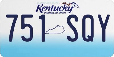 KY license plate 751SQY
