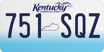 KY license plate 751SQZ