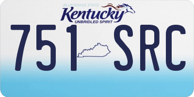 KY license plate 751SRC